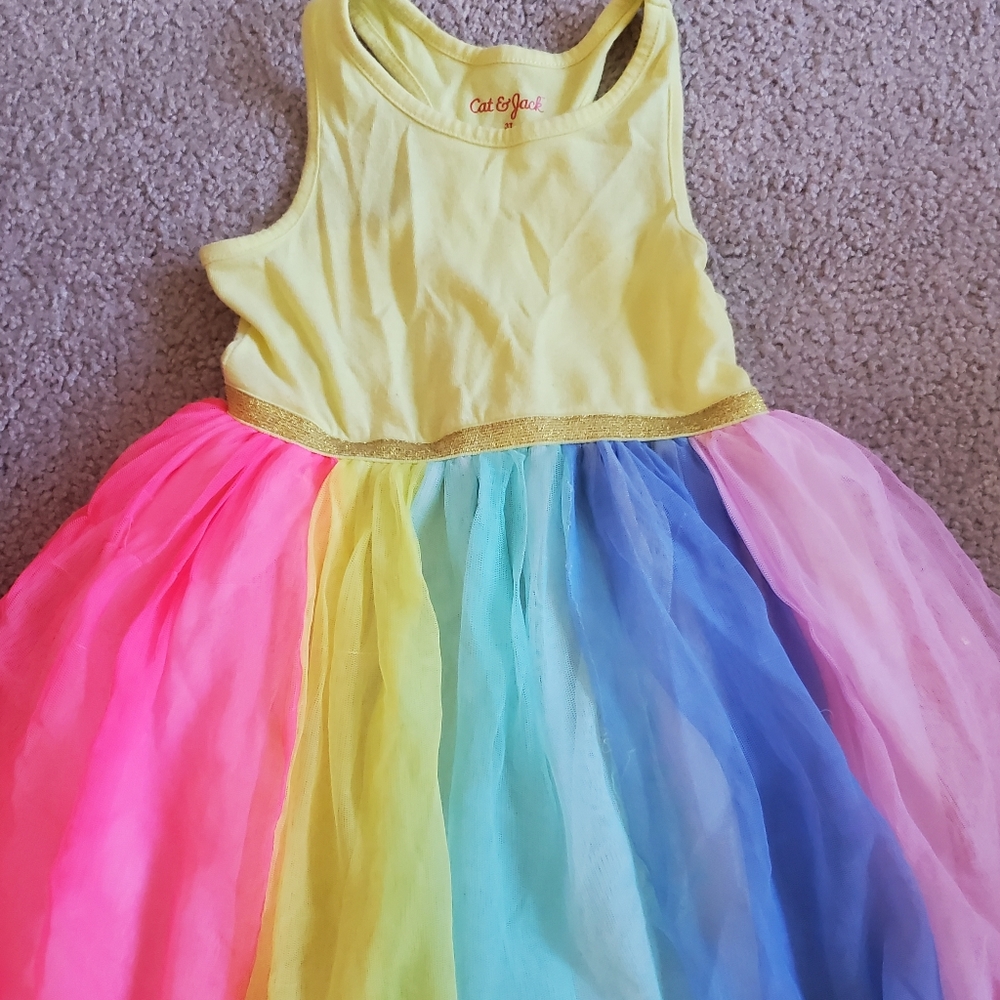 Cat & Jack 3T Rainbow Tutu Dress